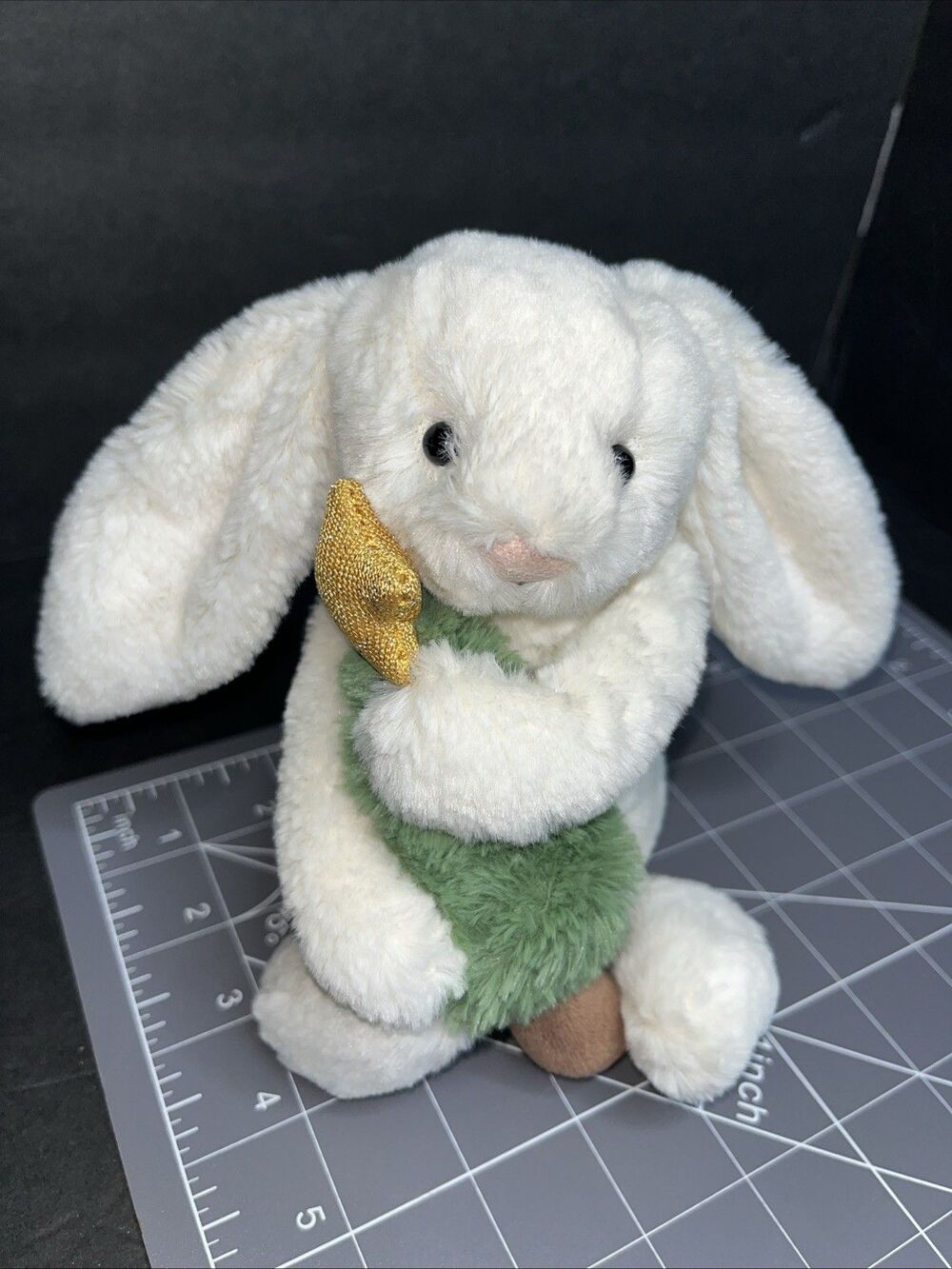 Jellycat Bashful Bunny With Christmas Tree With A Star Authentic Retired